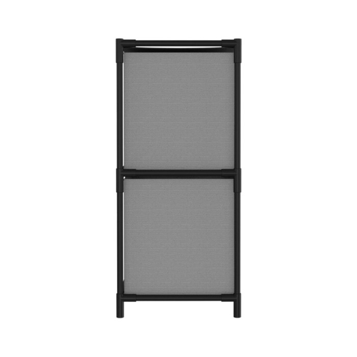 Armoire de rangement 4 paniers en tissu Gris 63x30x71 cm Acier