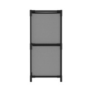 Armoire de rangement 4 paniers en tissu Gris 63x30x71 cm Acier
