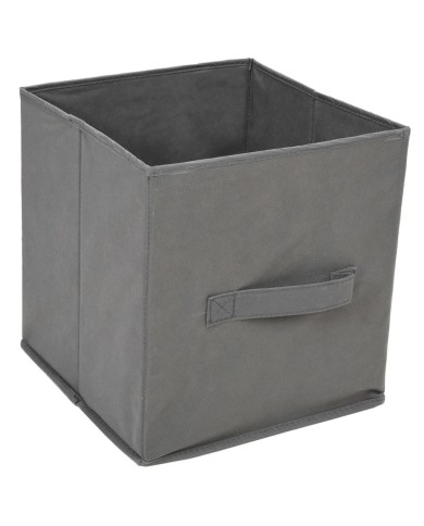 Armoire de rangement 4 paniers en tissu Gris 63x30x71 cm Acier