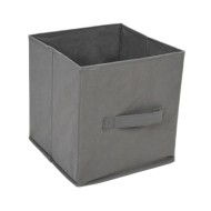 Armoire de rangement 4 paniers en tissu Gris 63x30x71 cm Acier