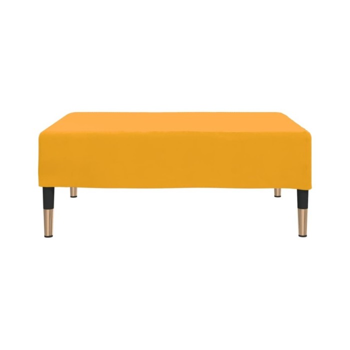 Repose-pied Jaune 78x56x32 cm Velours