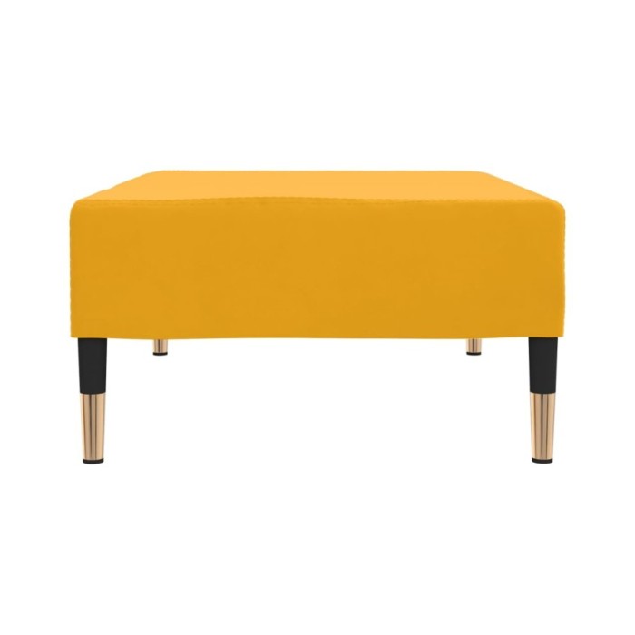 Repose-pied Jaune 78x56x32 cm Velours