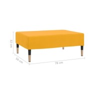 Repose-pied Jaune 78x56x32 cm Velours