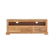 Meuble TV Bois massif d'acacia 110x30x40 cm Marron