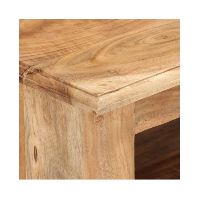 Meuble TV Bois massif d'acacia 110x30x40 cm Marron