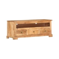 Meuble TV Bois massif d'acacia 110x30x40 cm Marron