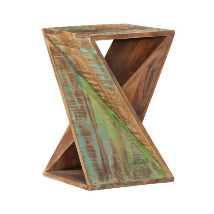 Table d'appoint 35x35x55 cm Bois massif de récupération