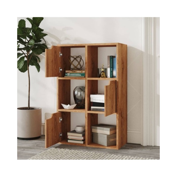 Bibliothèque Chêne marron 60x27,5x88 cm Aggloméré