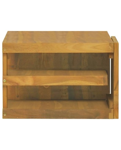 Armoire murale de salle de bain 60x45x30 cm Bois de teck solide