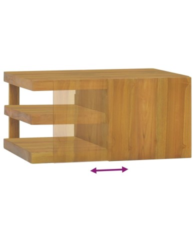 Armoire murale de salle de bain 60x45x30 cm Bois de teck solide