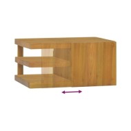 Armoire murale de salle de bain 60x45x30 cm Bois de teck solide