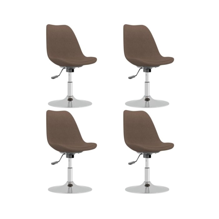 Chaises pivotantes de salle à manger 4 pcs Taupe Tissu