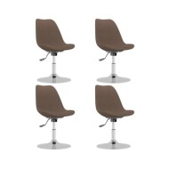 Chaises pivotantes de salle à manger 4 pcs Taupe Tissu