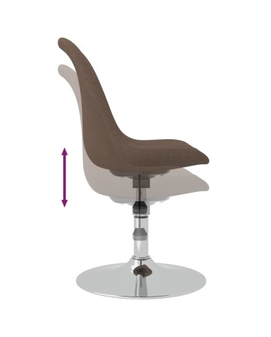 Chaises pivotantes de salle à manger 4 pcs Taupe Tissu