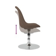 Chaises pivotantes de salle à manger 4 pcs Taupe Tissu
