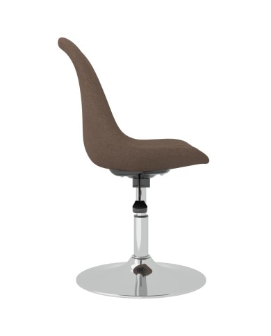 Chaises pivotantes de salle à manger 4 pcs Taupe Tissu
