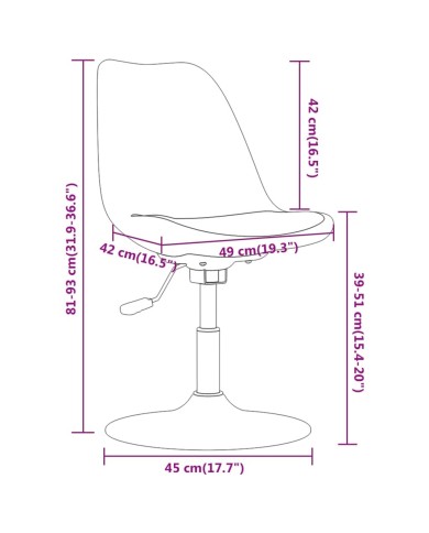 Chaises pivotantes de salle à manger 4 pcs Taupe Tissu