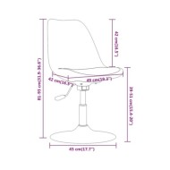 Chaises pivotantes de salle à manger 4 pcs Taupe Tissu