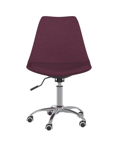 Chaises de salle à manger pivotantes 2 pcs Violet Tissu