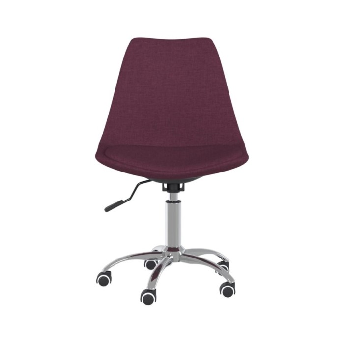 Chaises de salle à manger pivotantes 2 pcs Violet Tissu
