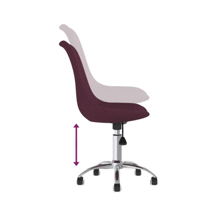 Chaises de salle à manger pivotantes 2 pcs Violet Tissu