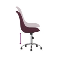 Chaises de salle à manger pivotantes 2 pcs Violet Tissu