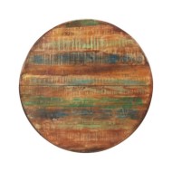 Table à dîner Ø110x78 cm Bois de récupération massif et acier