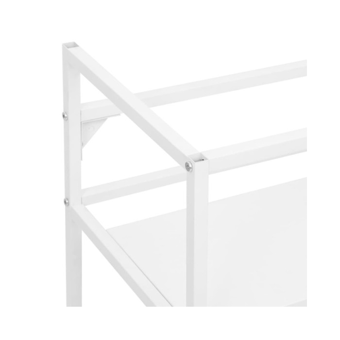 Cadre de lavabo de salle de bain Blanc 59x38x83 cm Fer