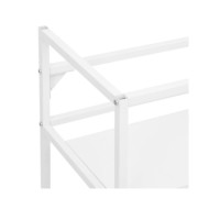 Cadre de lavabo de salle de bain Blanc 59x38x83 cm Fer