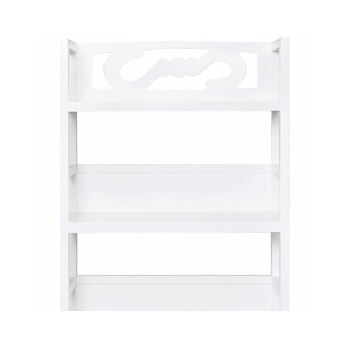 Vitrine Blanc 46x24x140 cm Bois de Paulownia solide