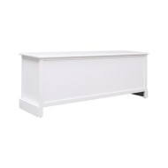 Meuble TV Blanc 108x30x40 cm Bois de Paulownia solide