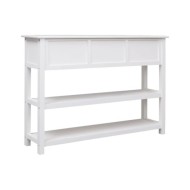 Buffet Blanc 108x30x76 cm Bois de Paulownia massif