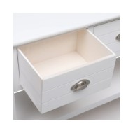 Buffet Blanc 108x30x76 cm Bois de Paulownia massif