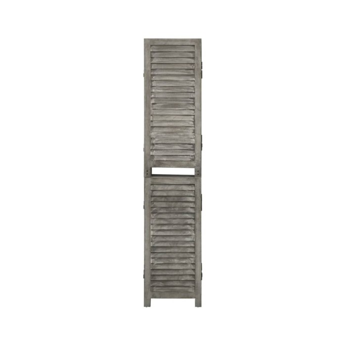 Cloison de séparation 4 panneaux Gris 143x166 cm Bois solide