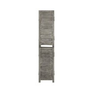 Cloison de séparation 4 panneaux Gris 143x166 cm Bois solide
