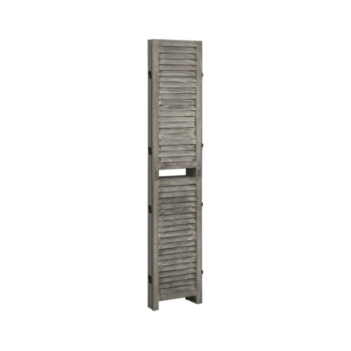 Cloison de séparation 4 panneaux Gris 143x166 cm Bois solide