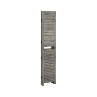 Cloison de séparation 4 panneaux Gris 143x166 cm Bois solide
