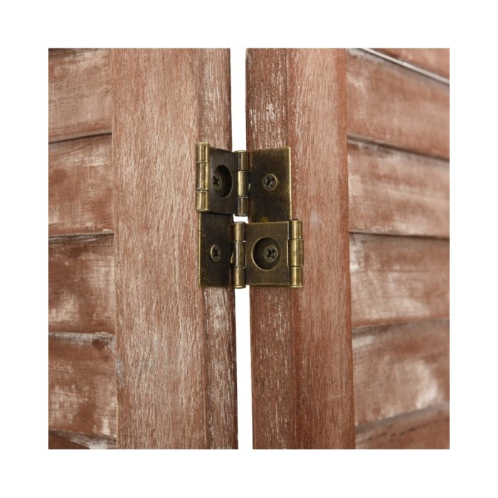 Cloison de séparation 6 panneaux Marron 210x165 cm Paulownia