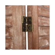Cloison de séparation 6 panneaux Marron 210x165 cm Paulownia