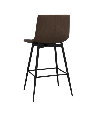 Tabouret de bar Marron foncé Similicuir