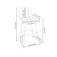 Tabouret de bar Marron foncé Similicuir