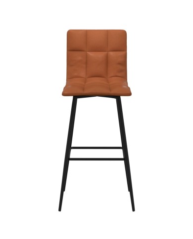 Tabourets de bar 2 pcs Marron clair Similicuir