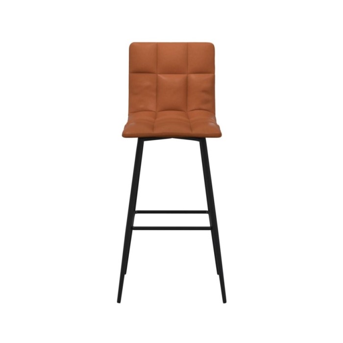 Tabourets de bar 2 pcs Marron clair Similicuir