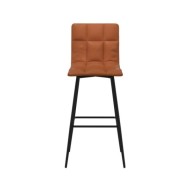 Tabourets de bar 2 pcs Marron clair Similicuir