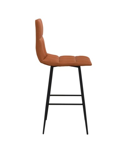 Tabourets de bar 2 pcs Marron clair Similicuir