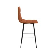 Tabourets de bar 2 pcs Marron clair Similicuir