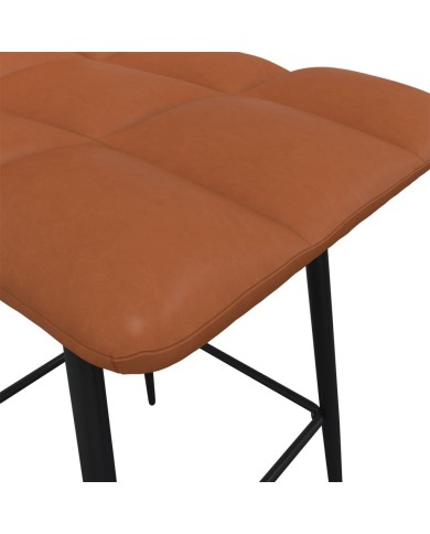 Tabourets de bar 2 pcs Marron clair Similicuir