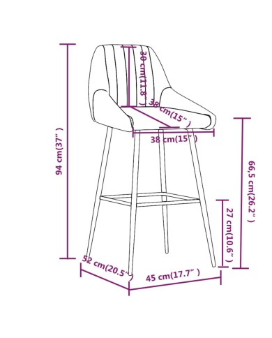 Tabouret de bar Gris Similicuir