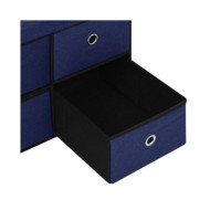 Banc de rangement pliable Bleu 76x38x38 cm Faux lin