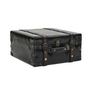Banc de rangement 110 cm Noir Similicuir